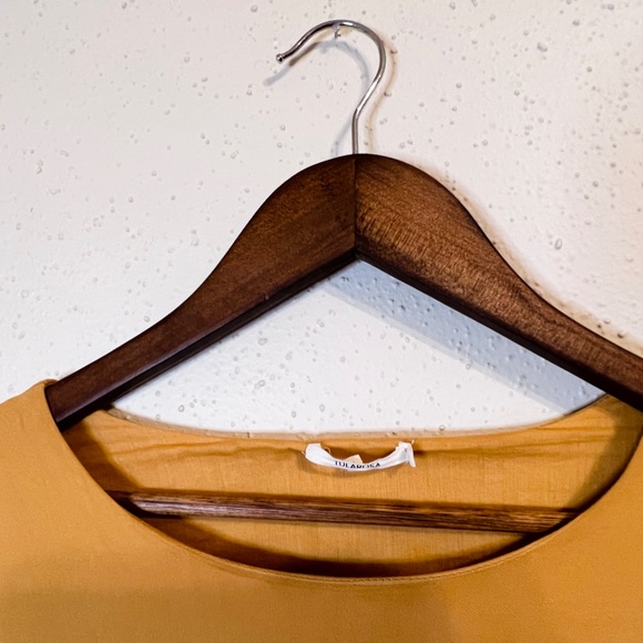 Revolve x Tularosa Boho Lace Ruffle Tiered Berkley Saffron Mini Dress - Picture 4 of 9